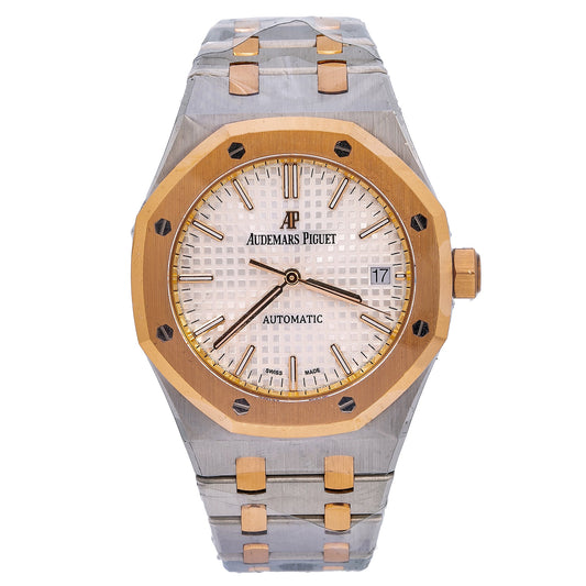 Audemars Piguet Royal Oak Selfwinding 15450SR 37MM White Dial With Two Tone Bracelet