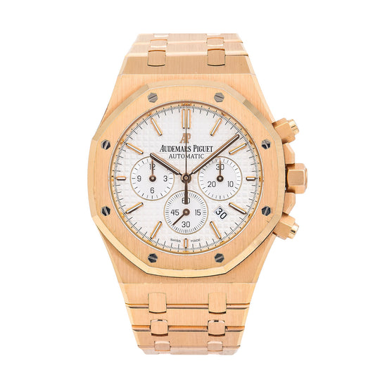 Audemars Piguet Royal Oak Chronograph 26320OR 41MM White Dial With Rose Gold Bracelet