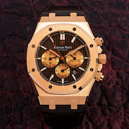 Audemars Piguet Royal Oak Chronograph 26331OR 41MM Brown Dial With Leather Bracelet