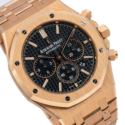 Audemars Piguet Royal Oak Chronograph 26320OR 41MM Black Dial With Rose Gold Bracelet