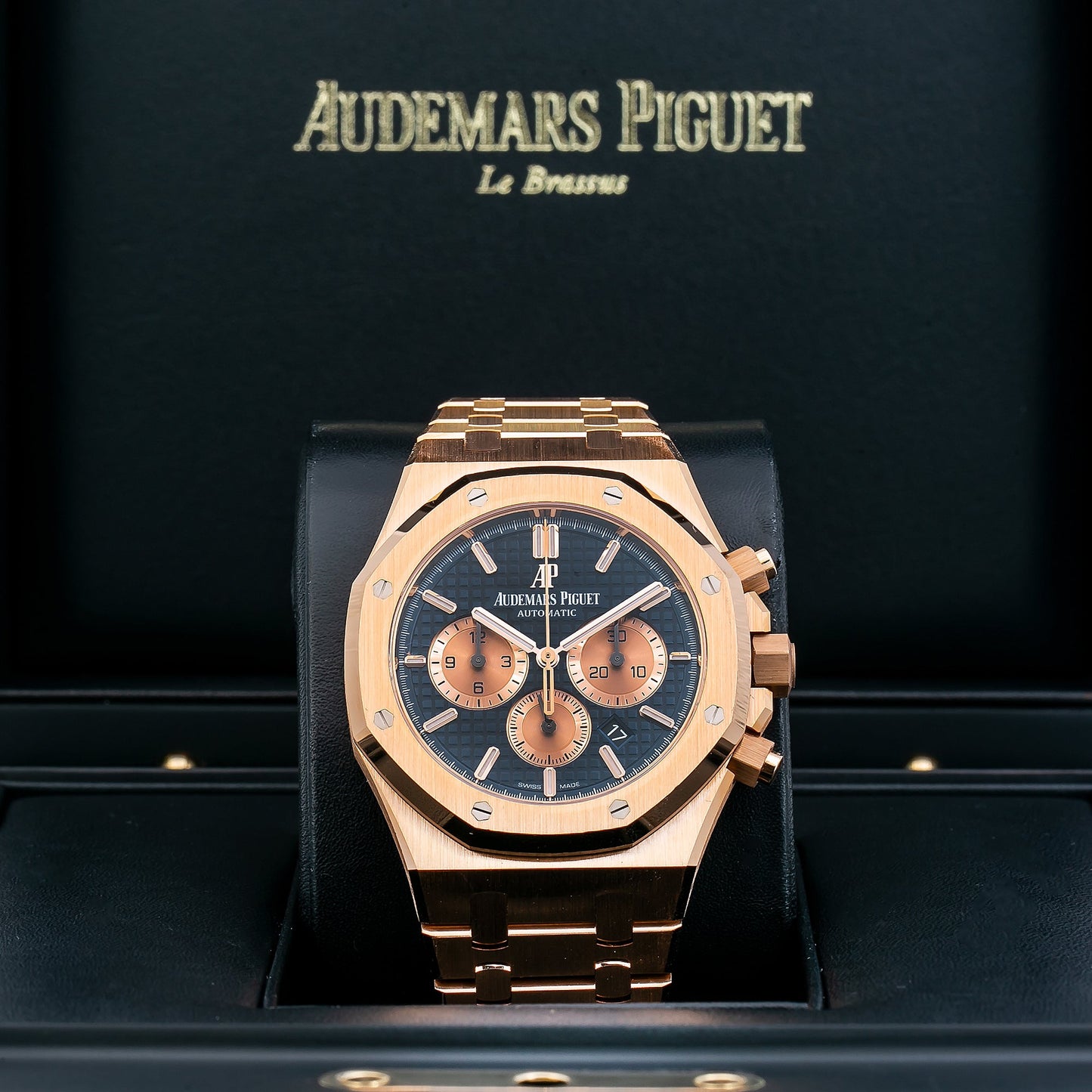 Audemars Piguet Royal Oak Chronograph 26320OR 41MM Blue Dial With Rose Gold Bracelet