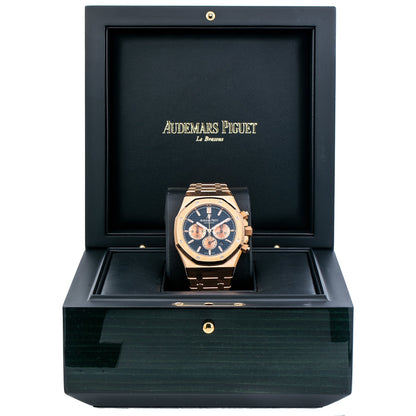 Audemars Piguet Royal Oak Chronograph 26320OR 41MM Blue Dial With Rose Gold Bracelet