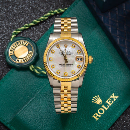 Rolex Lady-Datejust 69173 26MM Diamond Dial With Two Tone Jubilee Bracelet