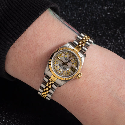 Rolex Datejust 6917 26MM String Diamond Dial With Two Tone Jubilee Bracelet