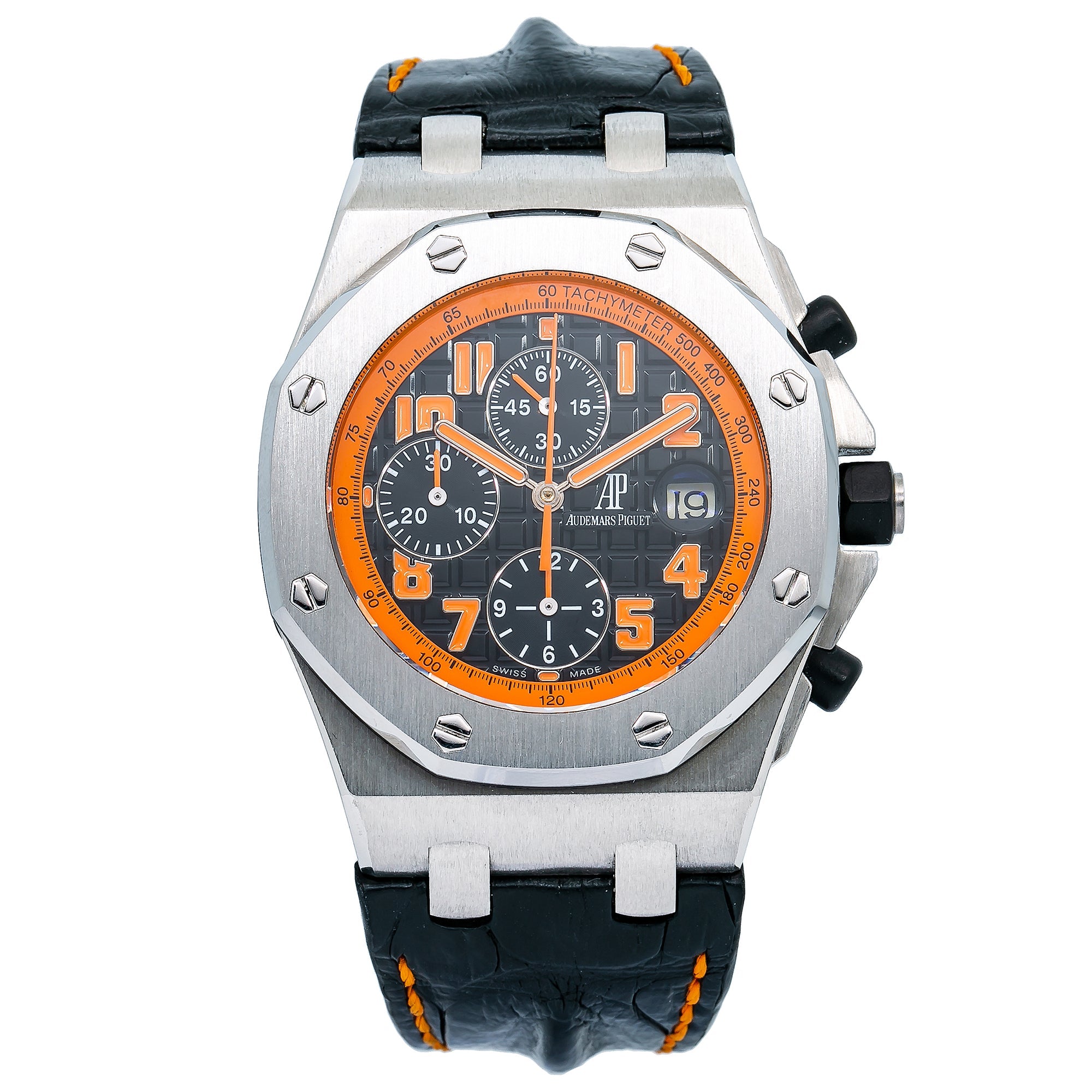 Audemars Piguet Royal Oak Offshore Chronograph 26170ST 42MM Black Dial With Leather Horn Back Bracelet