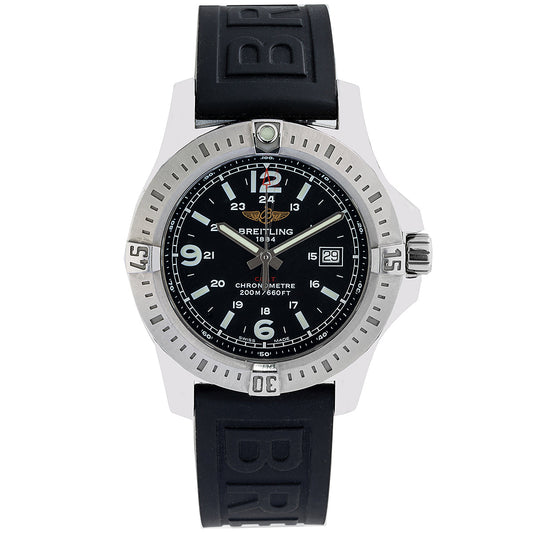 Breitling Colt A74388 44MM Black Dial With Rubber Bracelet