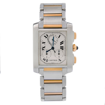 Cartier Tank Française W51004Q4 28MM White Dial With Stainless Steel and Yellow Gold Bracelet