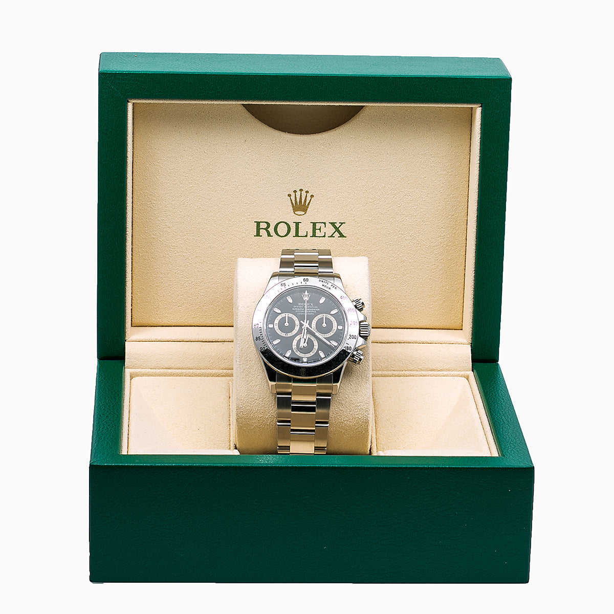 Rolex Daytona 116520 40MM Black Dial With Stainless Steel Bracelet-Rolex-JD Watches NY