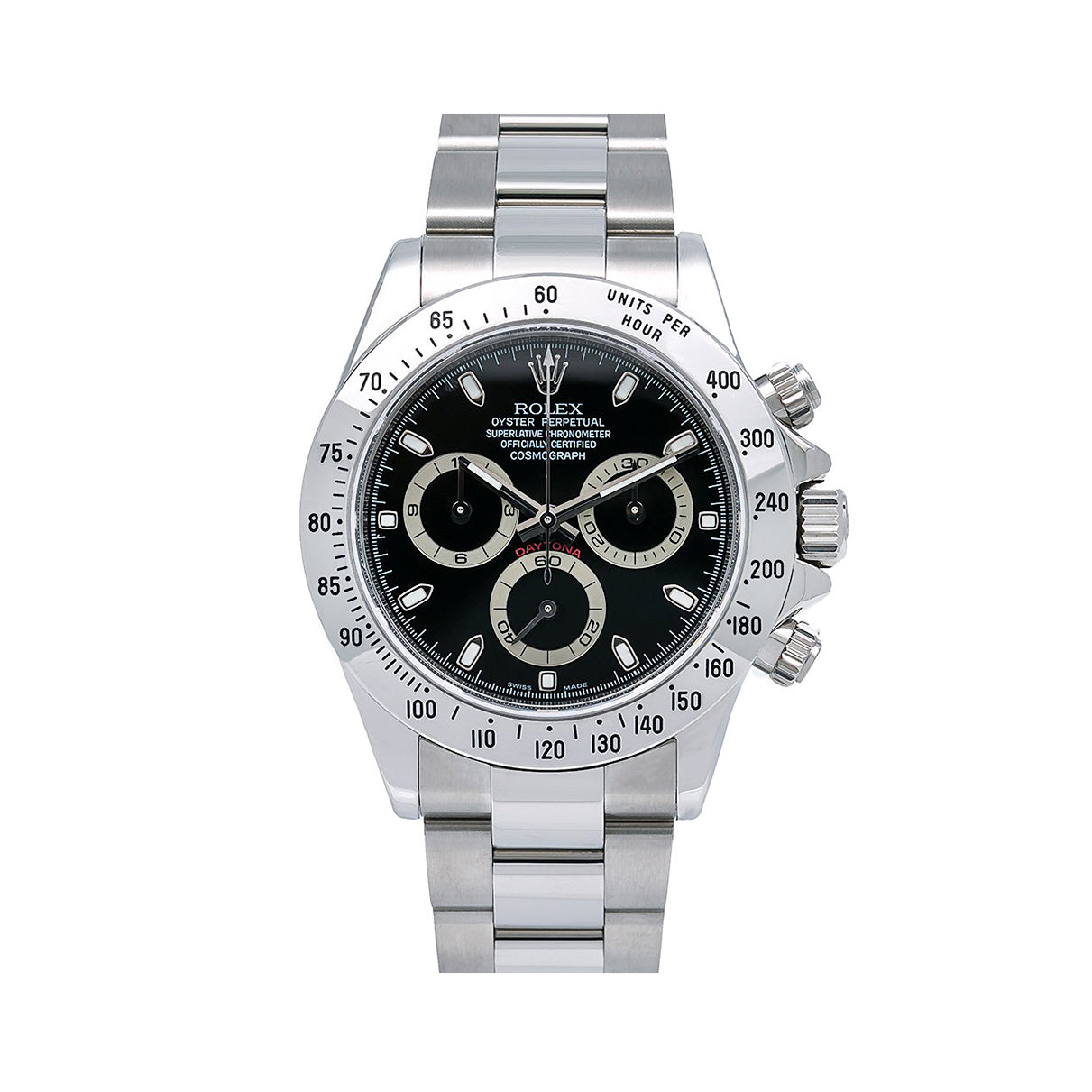 Rolex Daytona 116520 40MM Black Dial With Stainless Steel Bracelet-Rolex-JD Watches NY