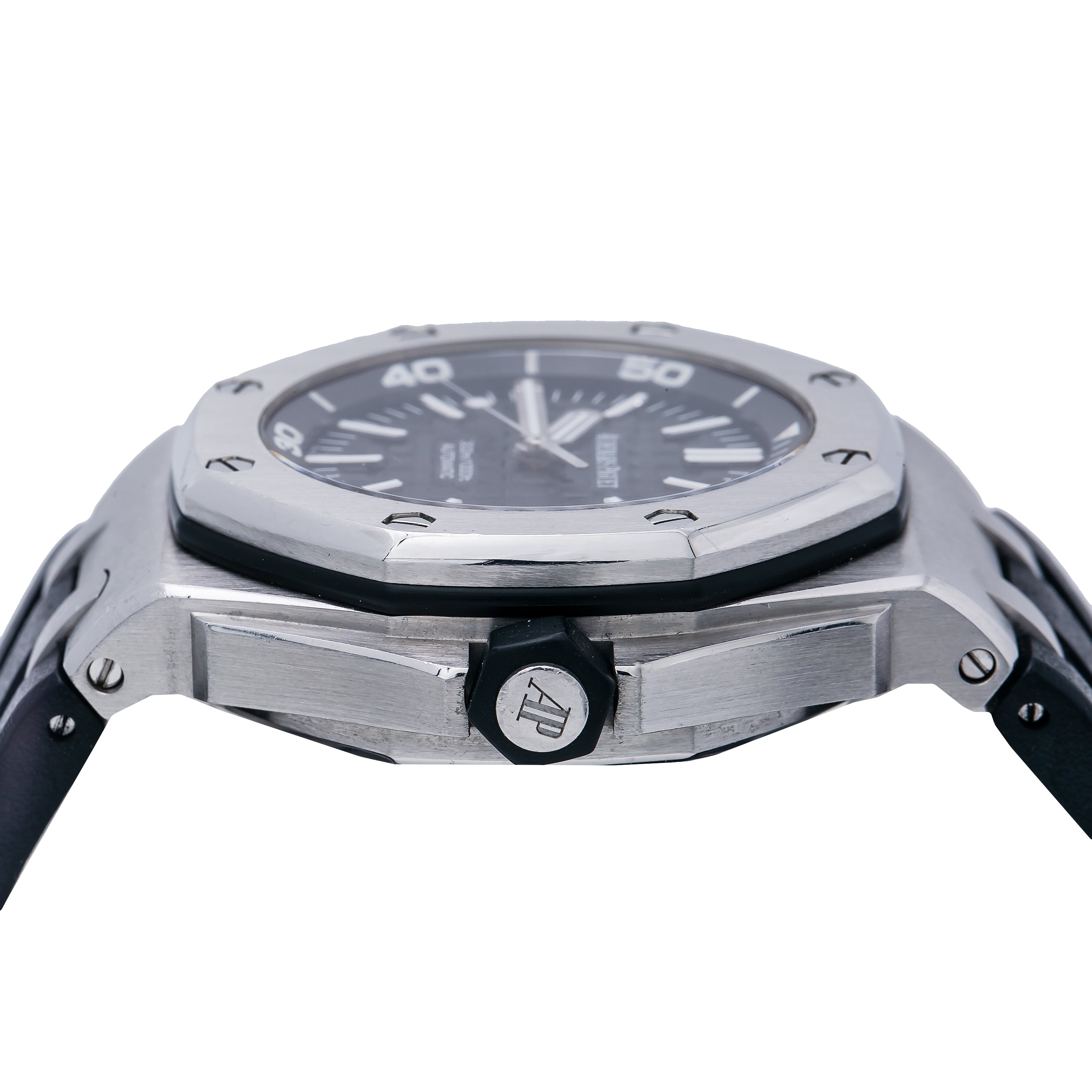 Audemars Piguet Royal Oak Offshore Chronograph 15703ST 42MM Black Dial With Rubber Bracelet