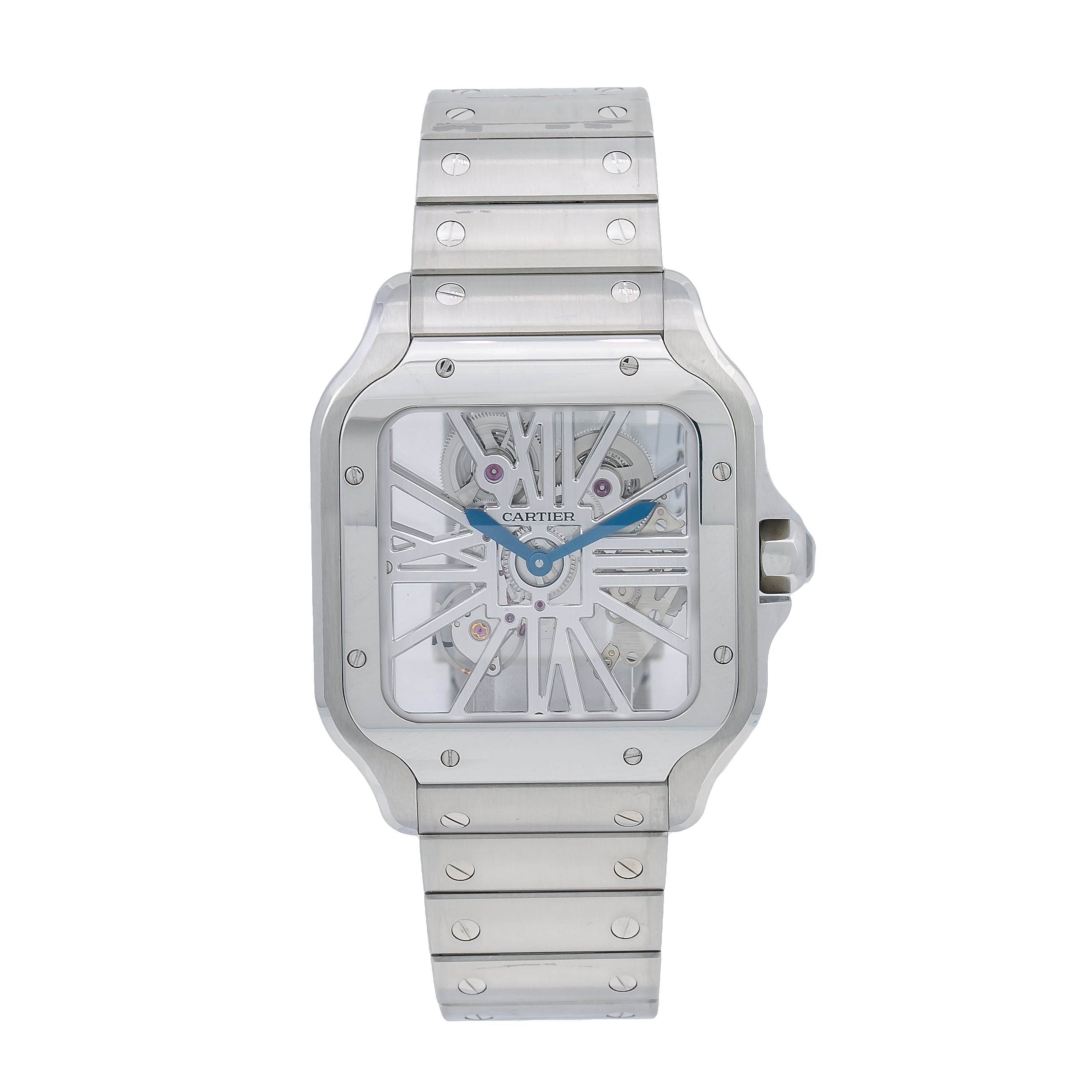 Cartier Santos WHSA0015 39.8mm White Dial With Stainless Steel Bracelet