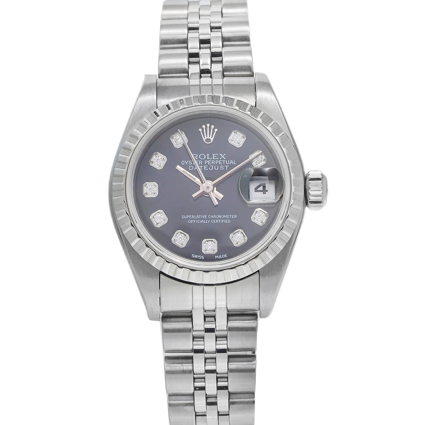 Rolex Lady-Datejust 79174 26MM Black Diamond Dial With Stainless Steel Jubilee Bracelet