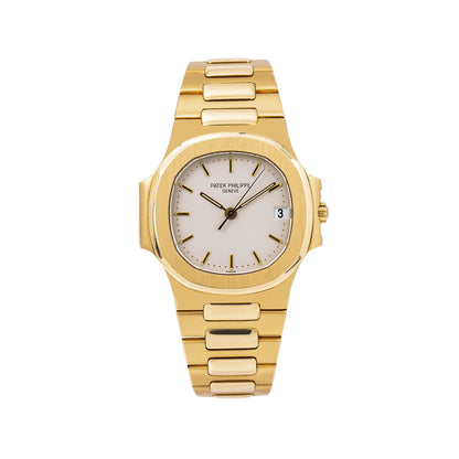 Patek Philippe Nautilus 3800 38MM White Dial With 18K Yellow Gold Bracelet