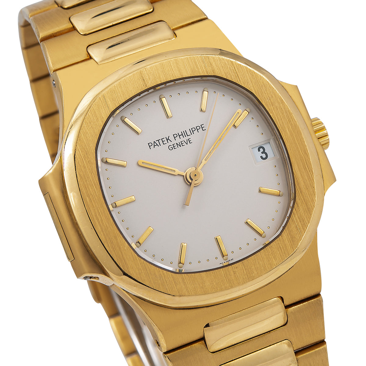 Patek Philippe Nautilus 3800 38MM White Dial With 18K Yellow Gold Bracelet