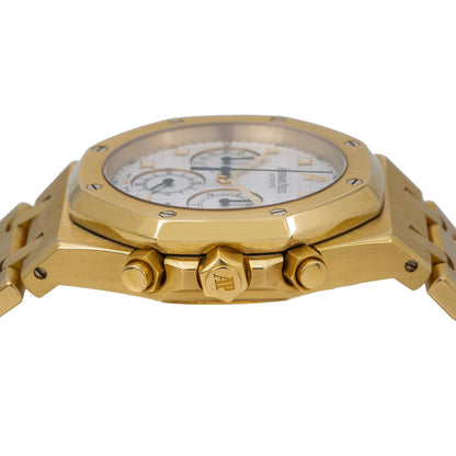 Audemars Piguet Royal Oak Chronograph 26022BA 39MM White Dial With Yellow Gold Bracelet