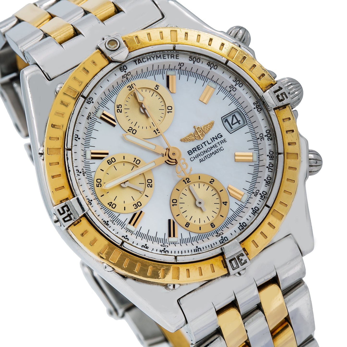 Breitling Chronomat D13352 40MM Mother of Pearl Dial With Two Tone Bracelet