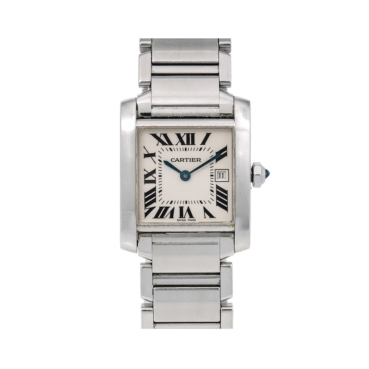 Cartier Tank Française W51011Q3 25 x 31 mm White Dial With Stainless Steel Bracelet