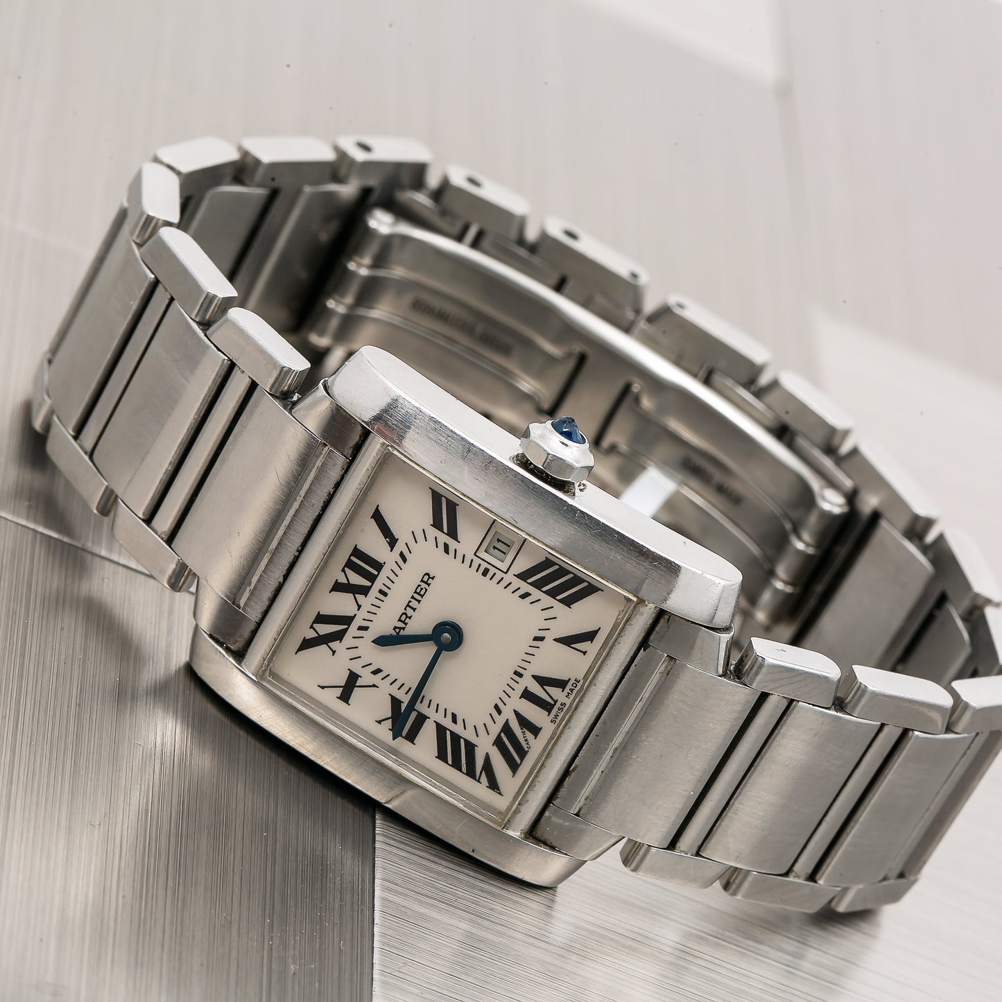 Cartier Tank Française W51011Q3 25 x 31 mm White Dial With Stainless Steel Bracelet