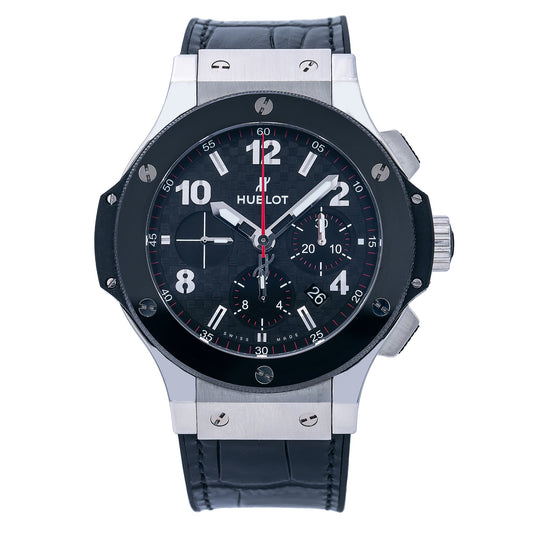 Hublot Big Bang 301.SB 44MM Black Dial With Leather Bracelet