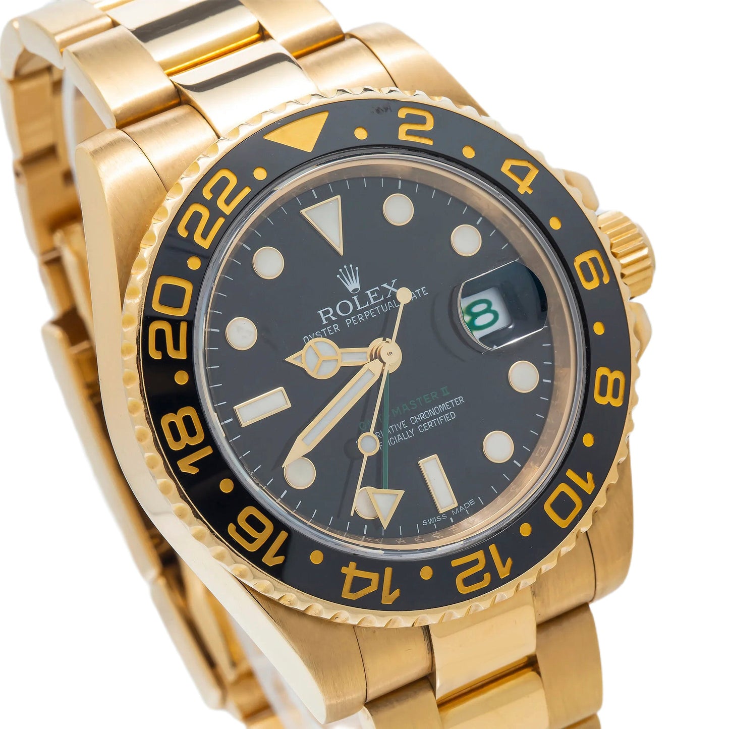 Rolex GMT Master II 116718 40MM Black Dial With Yellow Gold OysterBracelet