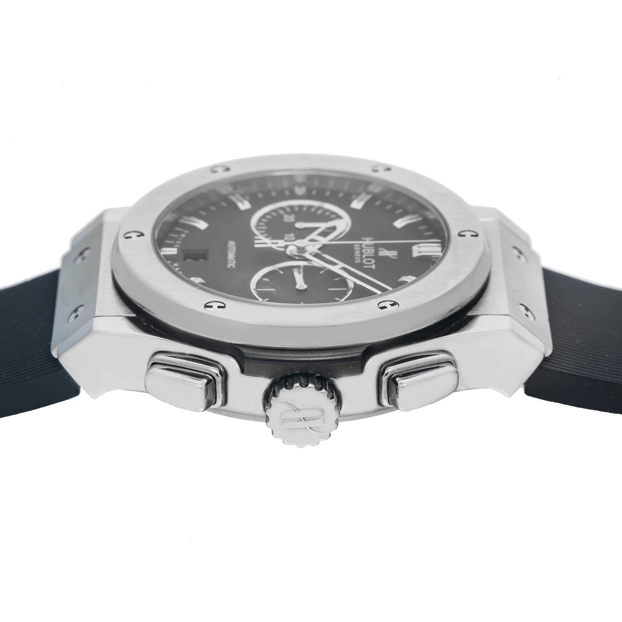 Hublot Classic Fusion Chronograph 541.NX.1170.LR 42MM Black Dial With Rubber Bracelet