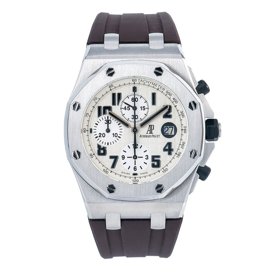 Audemars Piguet Royal Oak Offshore Chronograph 26170ST 42MM White Dial With Rubber Bracelet