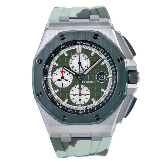 Audemars Piguet Royal Oak Offshore Chronograph 26400SO 44MM Green Dial With Rubber Bracelet