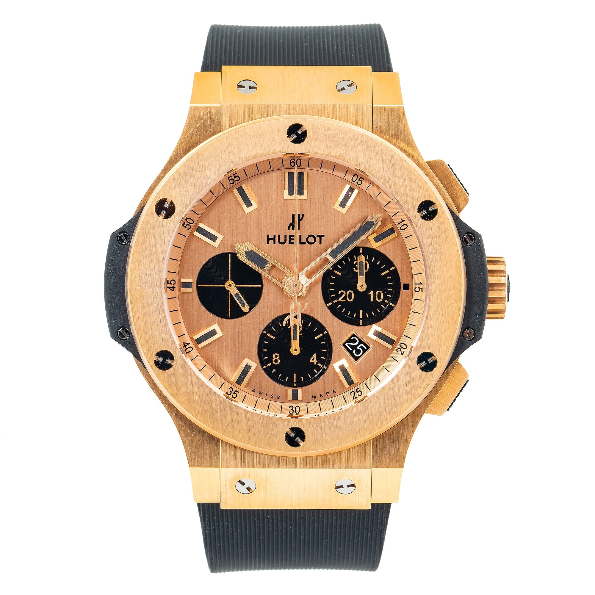 Hublot Bigbang Chronograph 301PX4110 44MM Rose Gold Dial With Rubber Bracelet