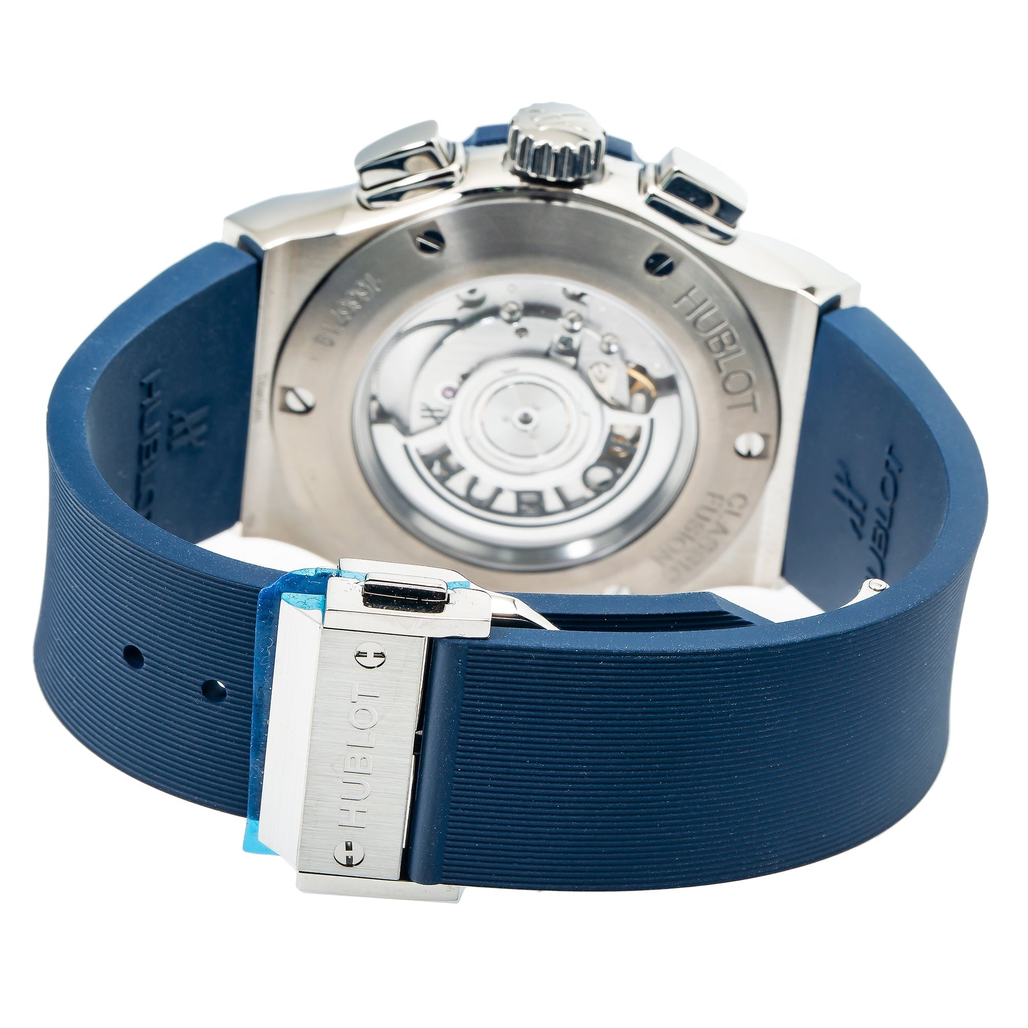 Hublot Classic Fusion Chronograph 521.NX.1171.RX Blue Dial With Rubber Bracelet