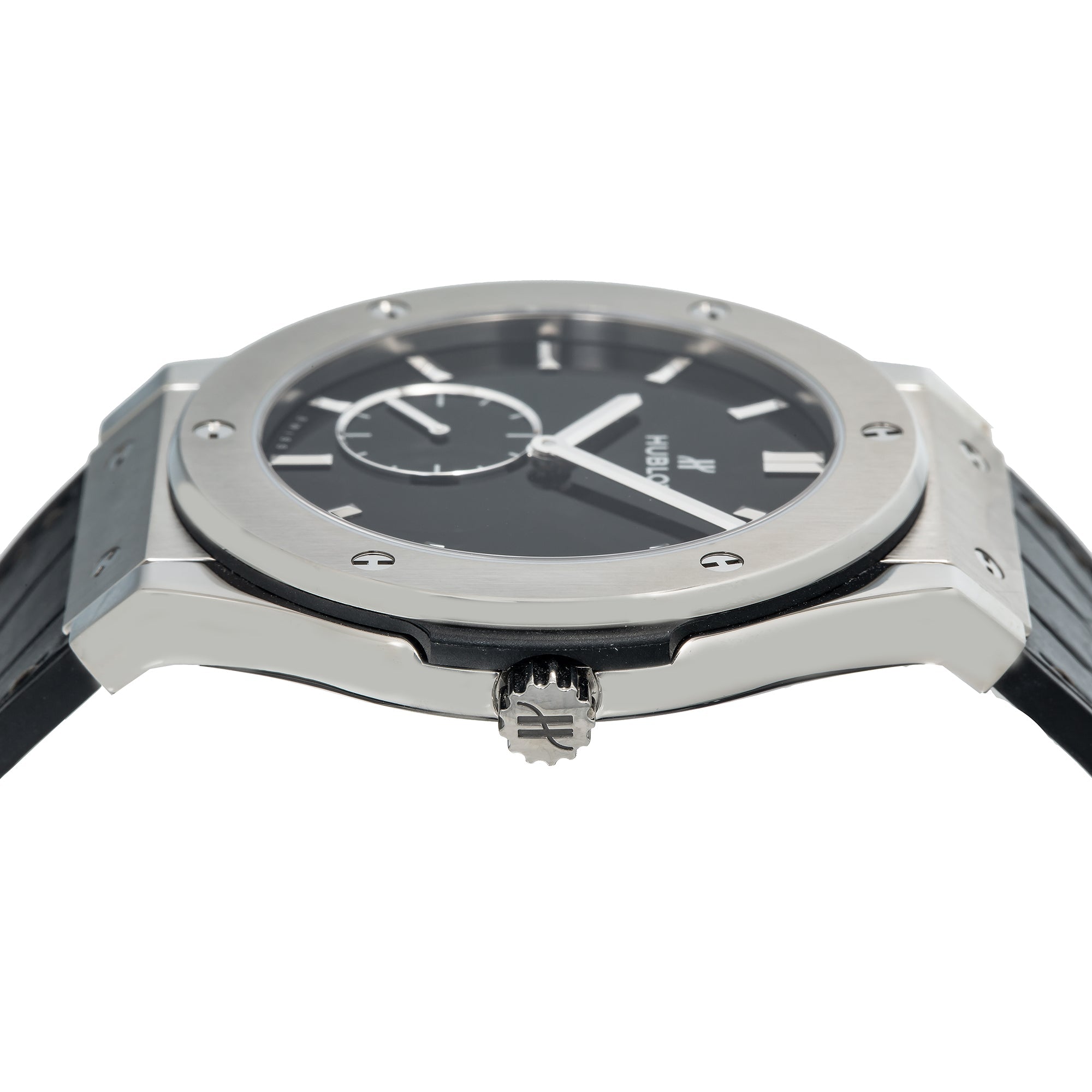 Hublot Classic Fusion Ultra-Thin 515.NX.1270.LR 45MM Black Dial With Leather Bracelet