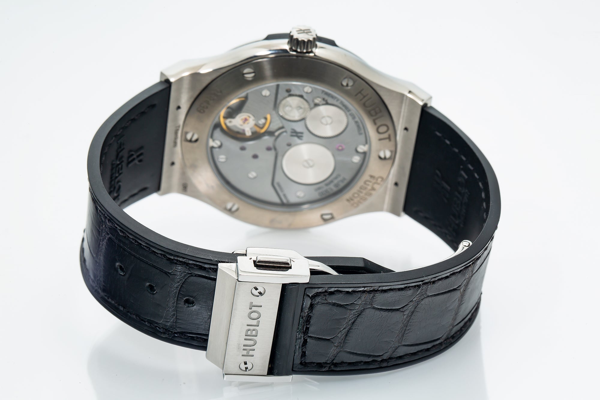 Hublot Classic Fusion Ultra-Thin 515.NX.1270.LR 45MM Black Dial With Leather Bracelet