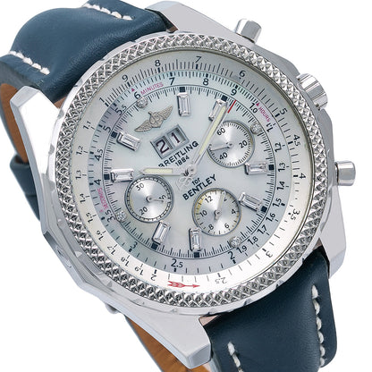 Breitling Bentley 6.75 A44362 48MM White Dial With Leather Bracelet