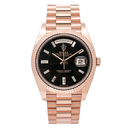 Rolex Day-Date 228235 40MM Eisenkiesel  Dial With Rose Gold President Bracelet