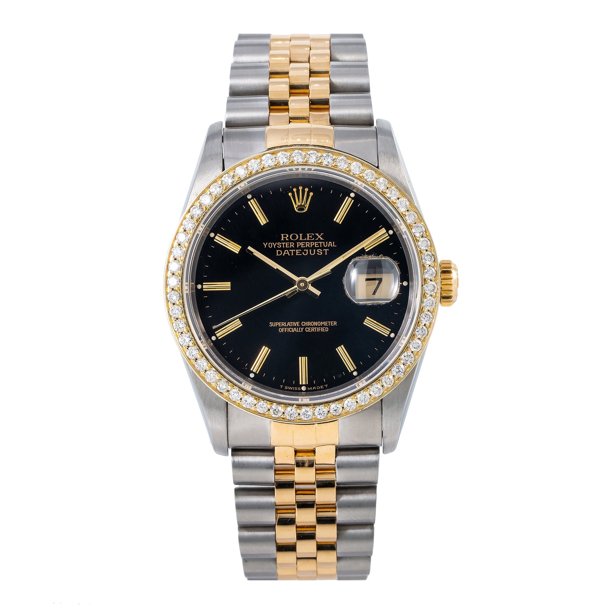 Rolex Datejust 16233 36MM Black Dial With Two Tone Jubilee Bracelet