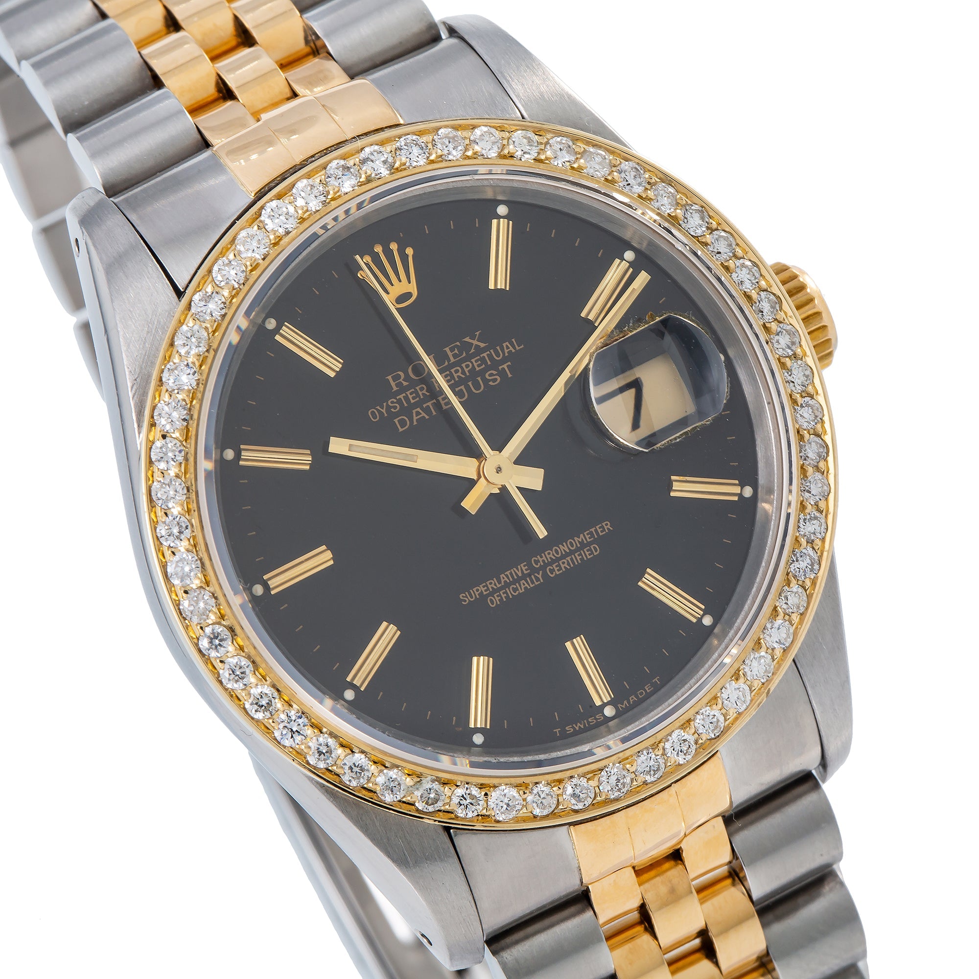 Rolex Datejust 16233 36MM Black Dial With Two Tone Jubilee Bracelet