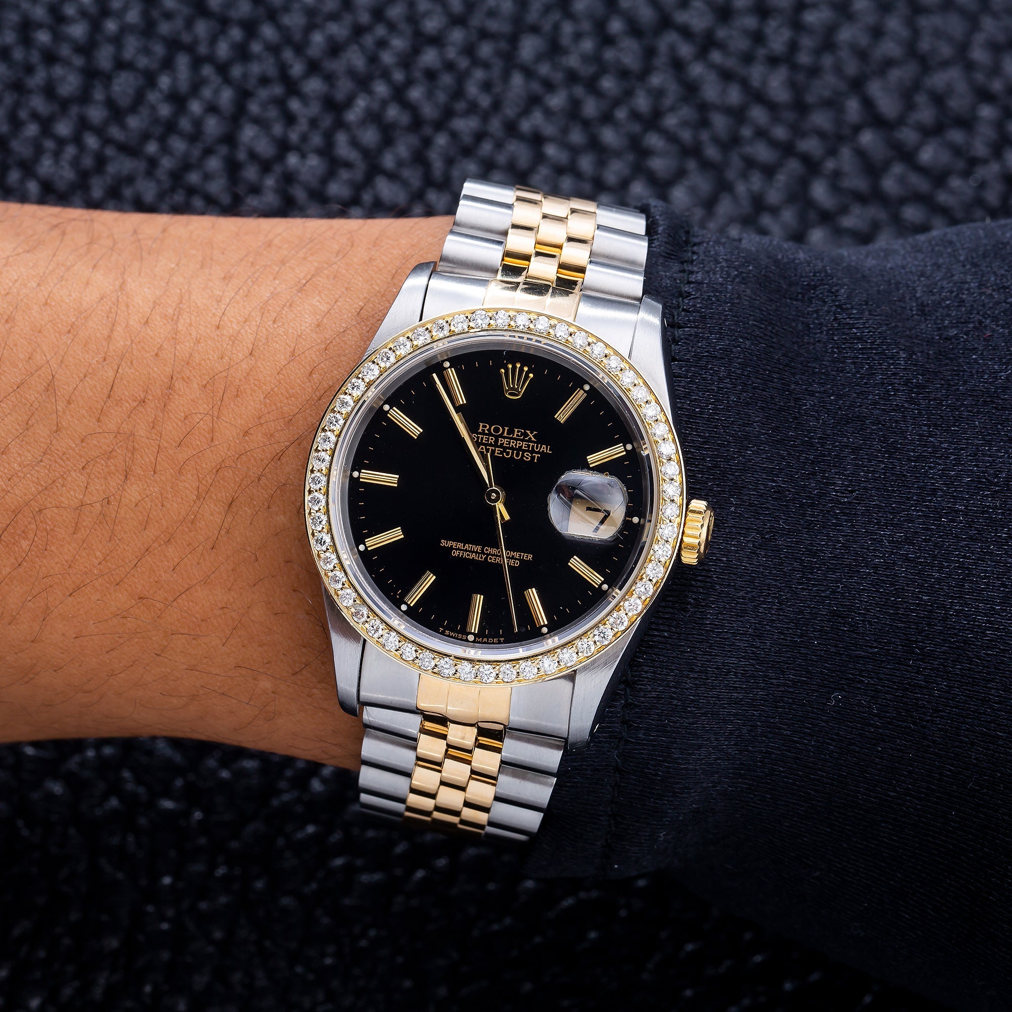 Rolex Datejust 16233 36MM Black Dial With Two Tone Jubilee Bracelet