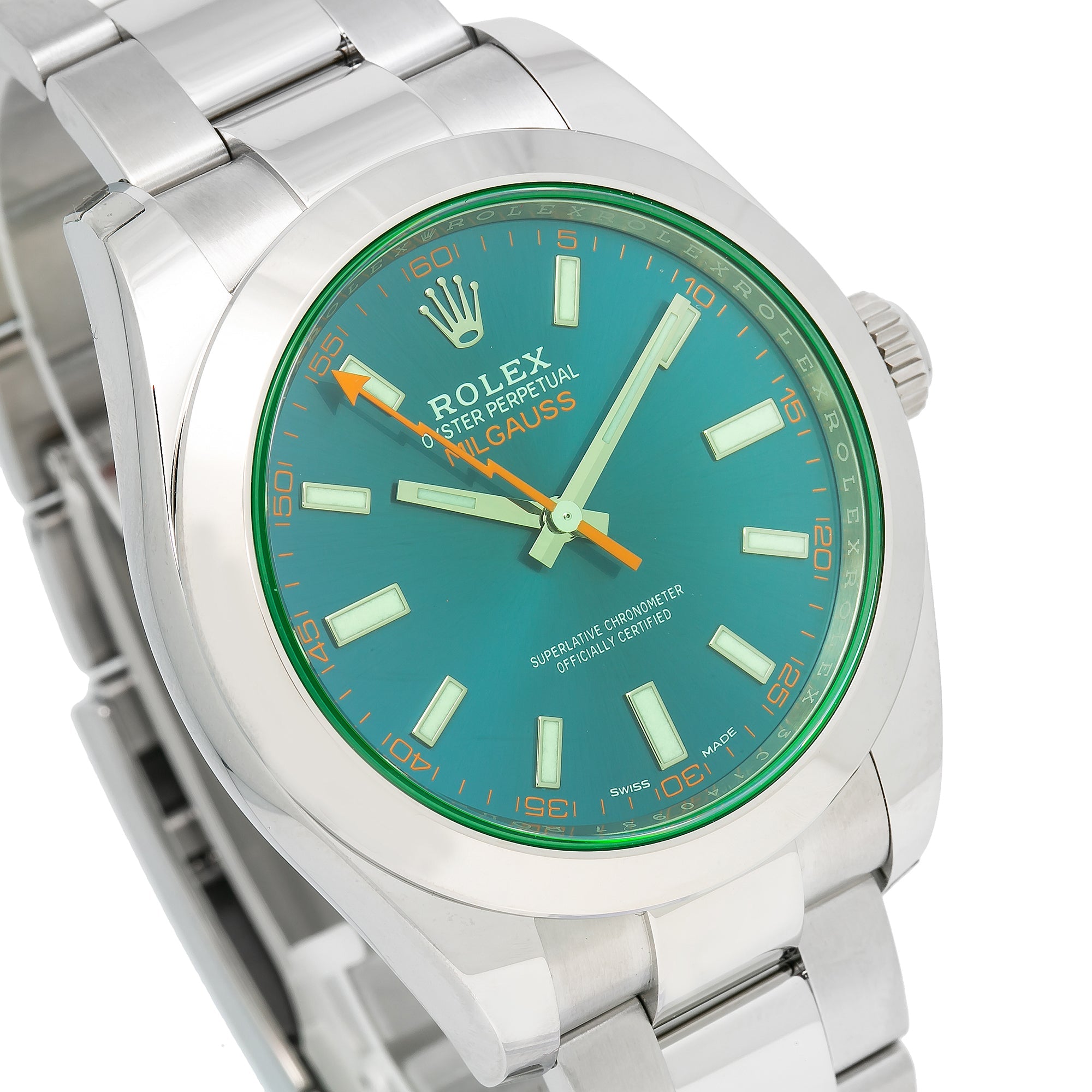 Rolex Milgauss 116400 40MM Blue Dial With Stainless Steel Bracelet-Rolex-JD Watches NY