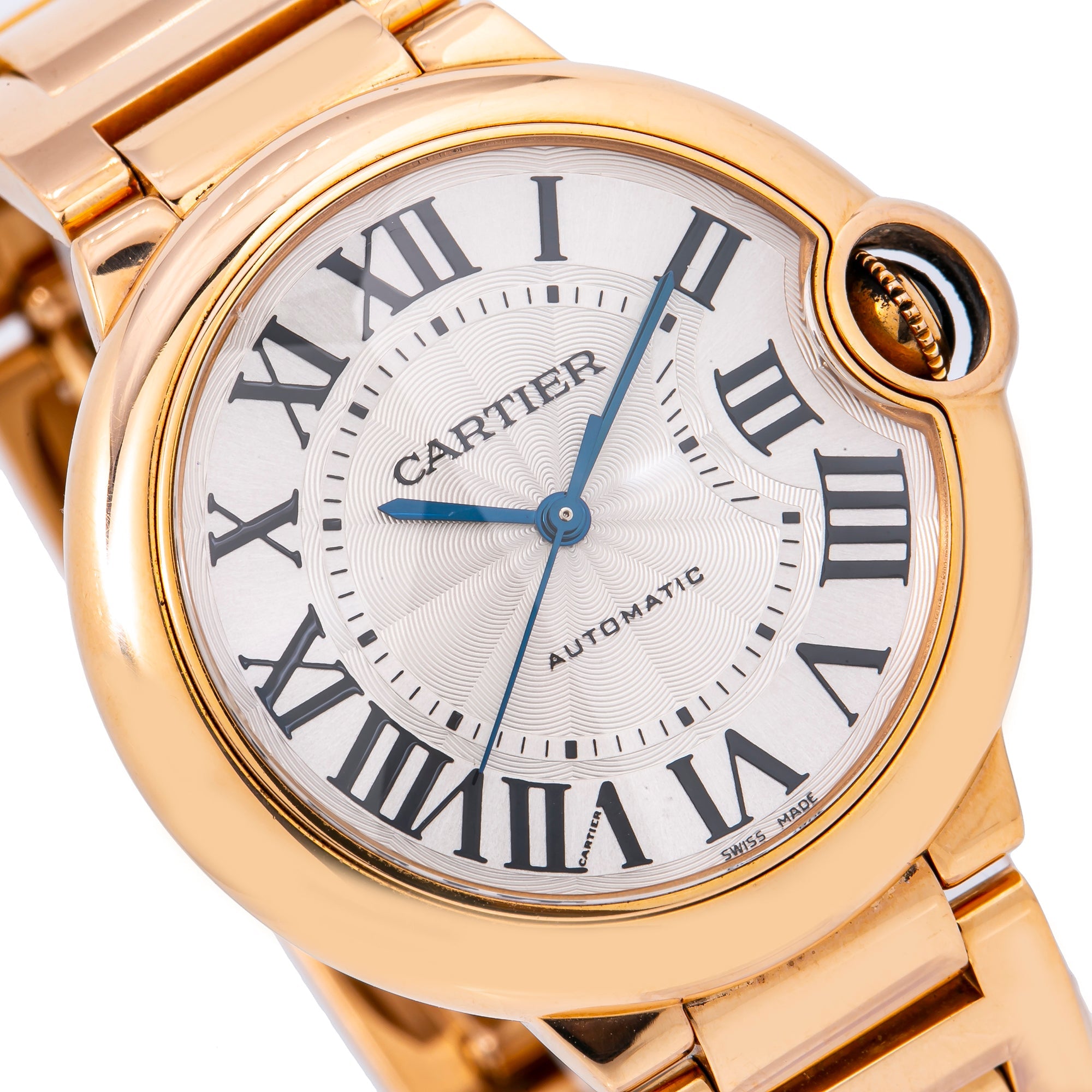 Cartier Ballon Bleu W69004Z2 36MM White Dial With Rose Gold Bracelet