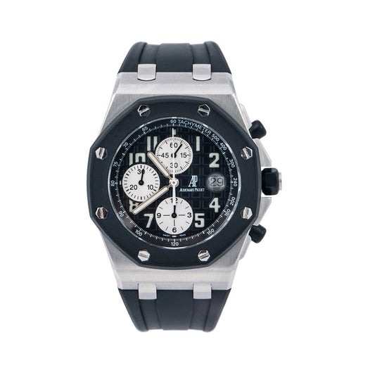 Audemars Piguet Royal Oak Offshore Chronograph 25940SK 42MM Black Dial With Rubber Bracelet