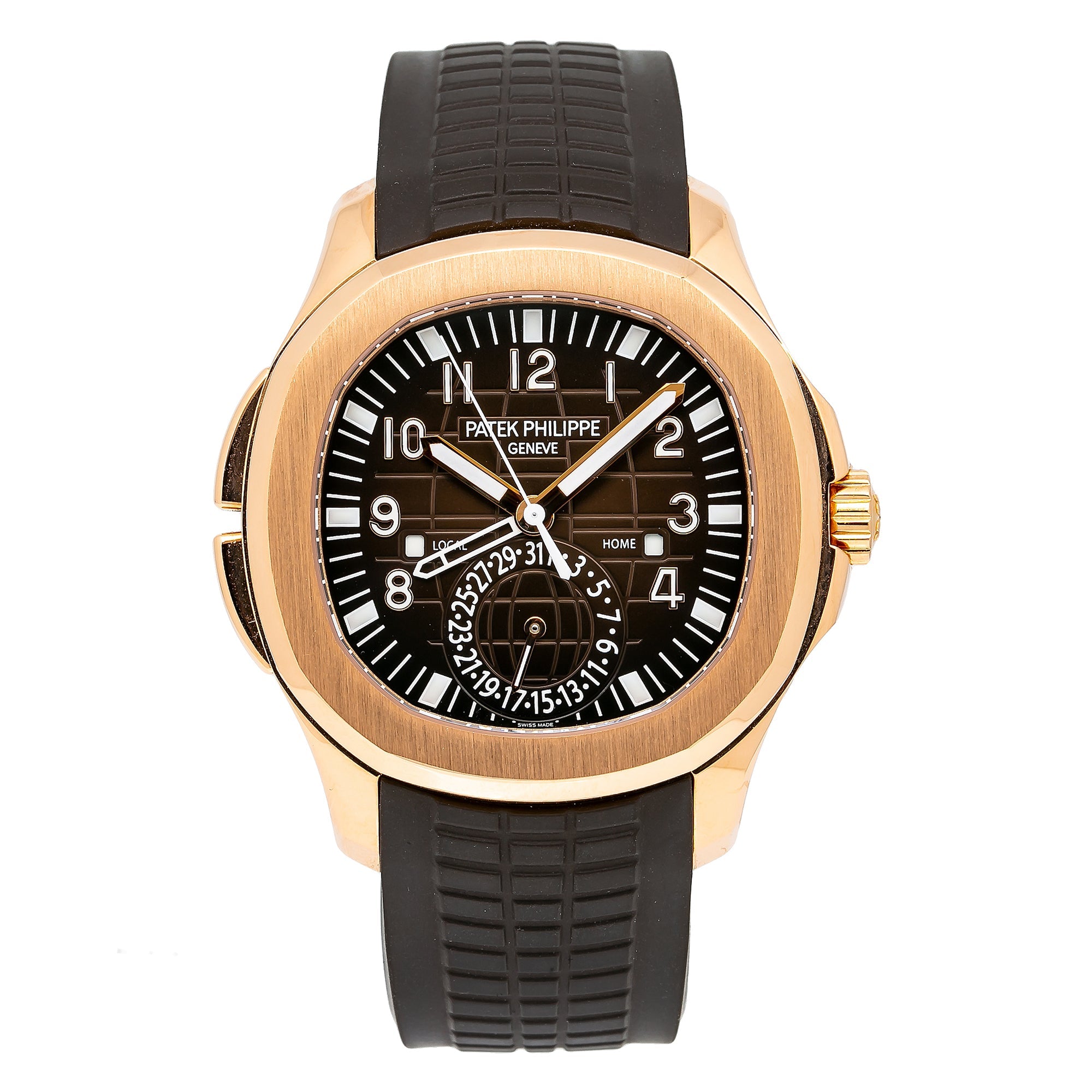 Patek Philippe Aquanaut 5164R Travel Time Rose Gold Mens Watch