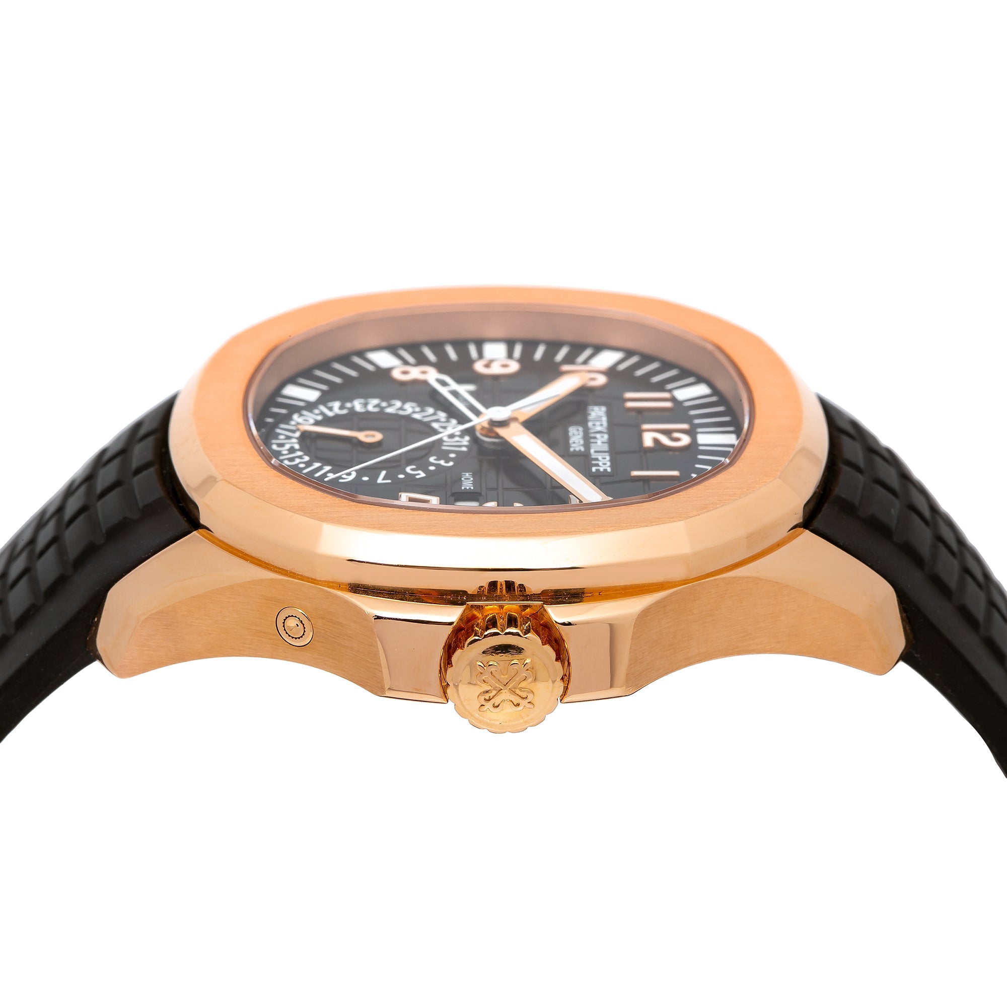 Patek Philippe Aquanaut 5164R Travel Time Rose Gold Mens Watch