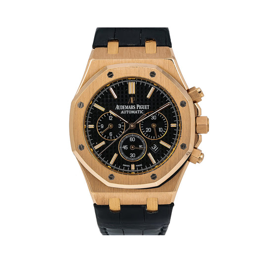 Audemars Piguet Royal Oak Chronograph 26320OR 41MM Black Dial With Leather Bracelet