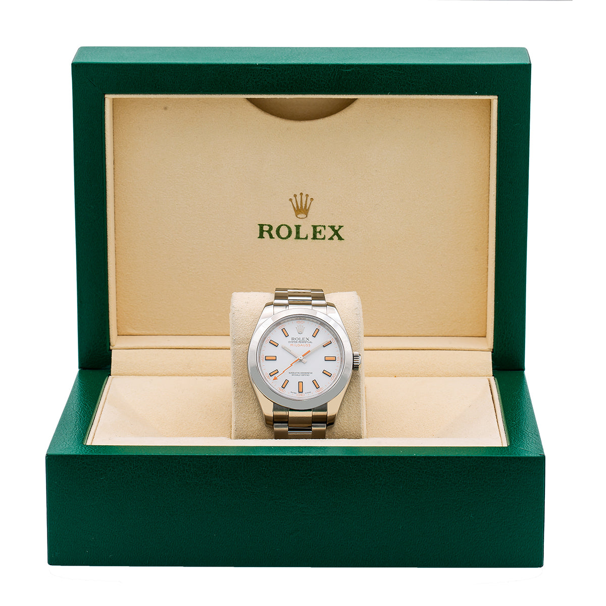 Rolex Milgauss 116400 40MM White Dial With Stainless Steel Oyster Bracelet-Rolex-JD Watches NY