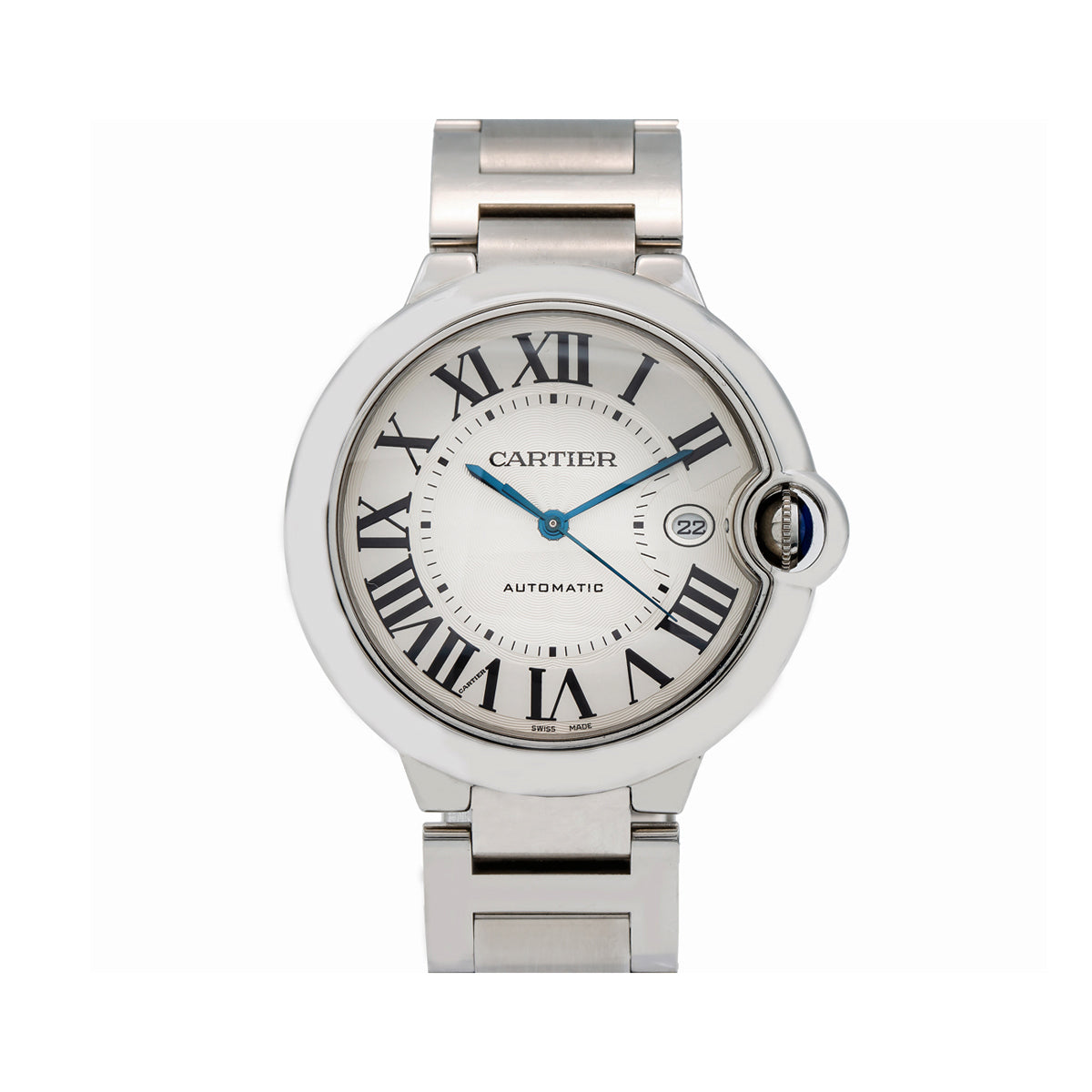 Cartier Ballon Bleu 42MM W69012Z4 White Dial With Stainless Steel Bracelet