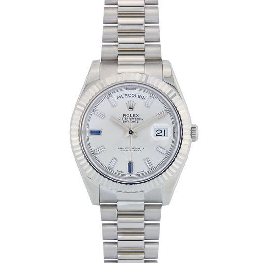 Rolex Day Date Ii President 41Mm 18K White Gold 218239