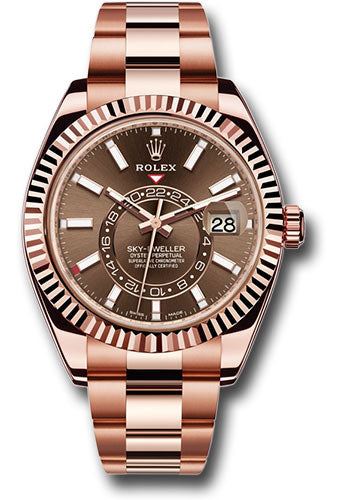 Rolex Sky-Dweller 326935 42MM Chocolate Sunray Dial With Rose Gold Oyster Bracelet