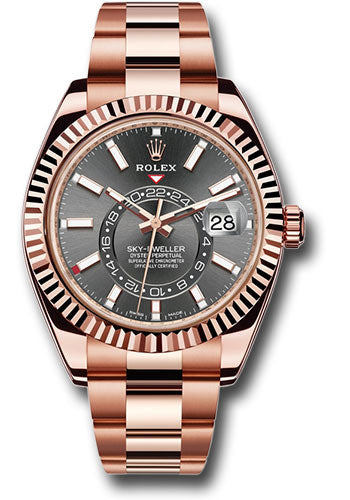 Rolex Sky-Dweller 326935 42MM Dark Rhodium Dial With Rose Gold Oyster Bracelet