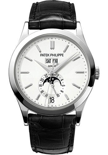 Patek Philippe Annual Calendar 5396G 38MM Silvery Opaline Dial With Leather Bracelet