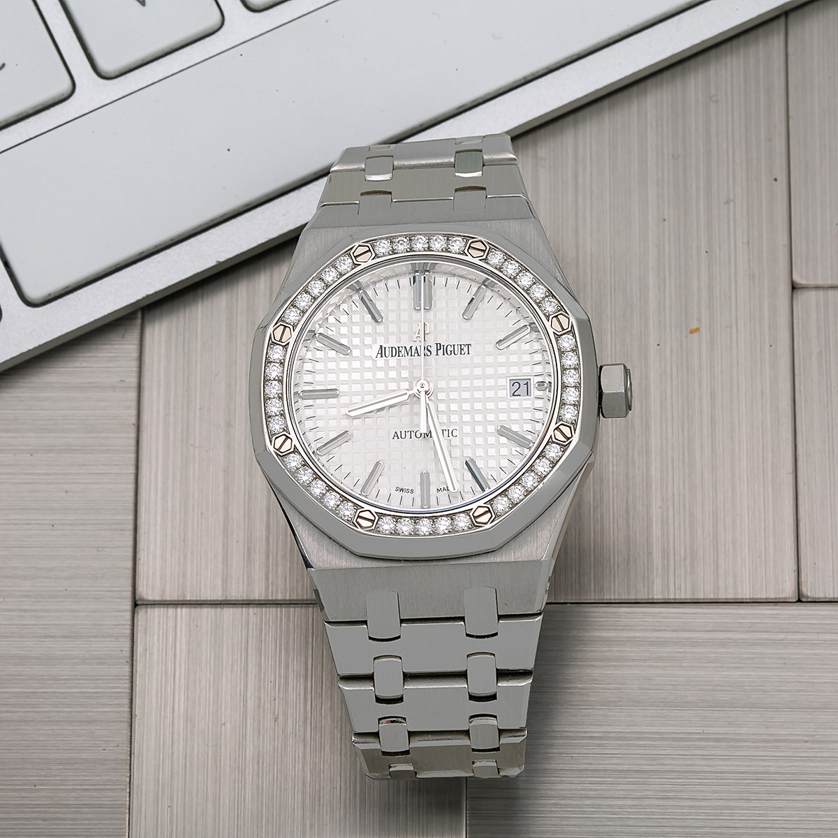 Audemars Piguet Royal Oak 15451ST 37mm White Dial With Stainless Steel Bracelet-Audemars Piguet-JD Watches NY