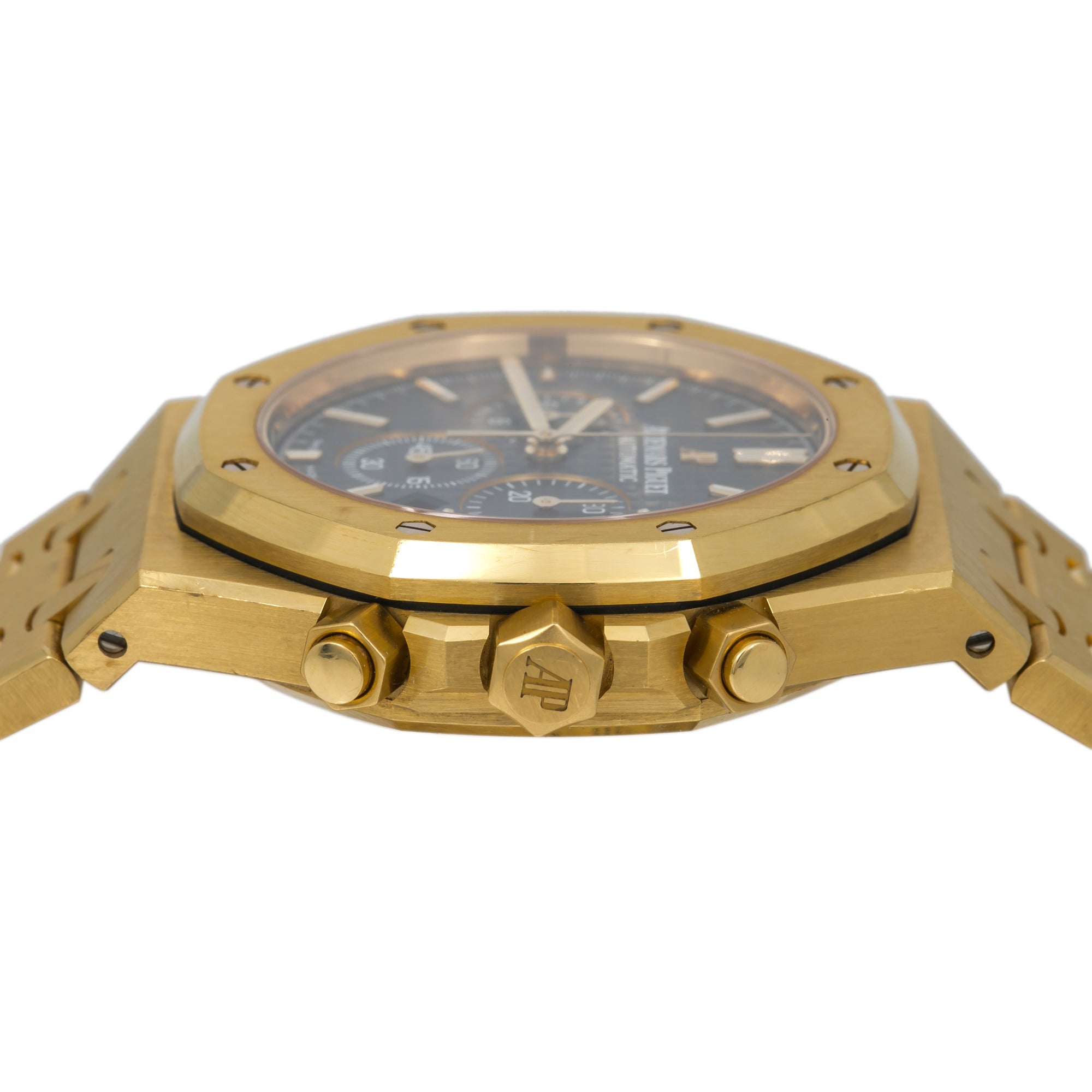 Audemars Piguet Royal Oak Chronograph 26320BA 41mm Blue Dial With Yellow Gold Bracelet-Audemars Piguet-JD Watches NY